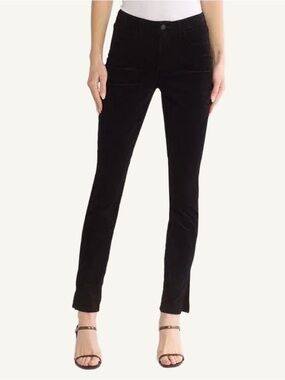 L’Agence Josie Velvet Jeans Noir High Rise Skinny Black Noir 27